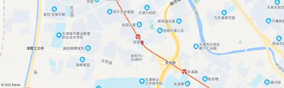 天津佳园南里_公交站地图_天津公交_妙搜公交查询2025