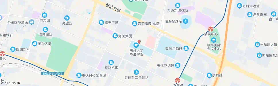 天津泰达学院_公交站地图_天津公交_妙搜公交查询2025