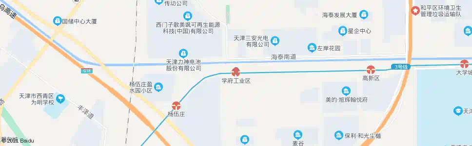 天津学府工业区站_公交站地图_天津公交_妙搜公交查询2025