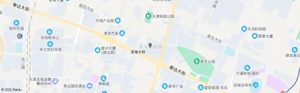 天津天大科技园(第四大街)_公交站地图_天津公交_妙搜公交查询2025