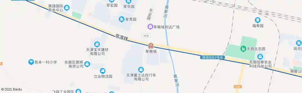 天津军粮城_公交站地图_天津公交_妙搜公交查询2025