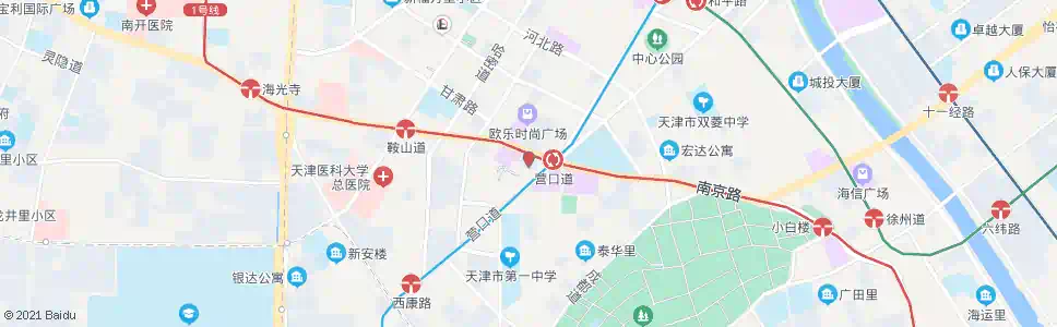 天津滨江道(吉利大厦)_公交站地图_天津公交_妙搜公交查询2025