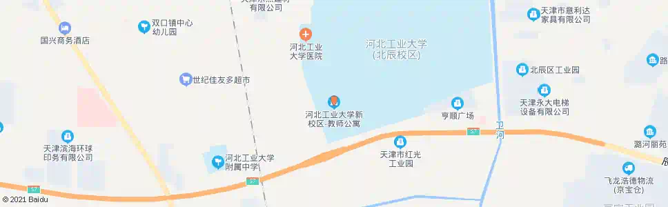 天津河北工业大学分院教师公寓_公交站地图_天津公交_妙搜公交查询2025