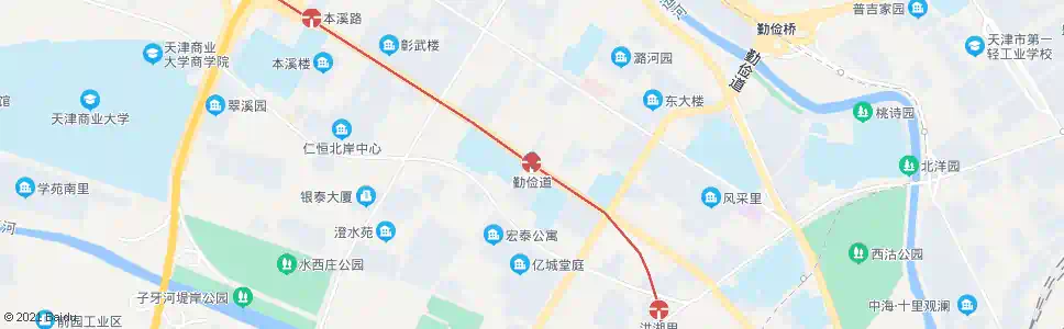 天津勤俭道_公交站地图_天津公交_妙搜公交查询2025