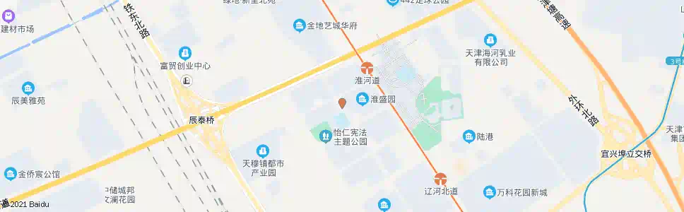 天津淮兴园_公交站地图_天津公交_妙搜公交查询2025
