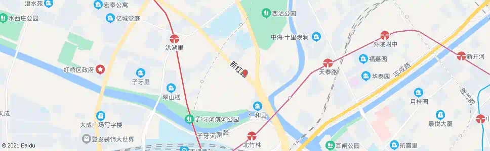 天津红桥北大街_公交站地图_天津公交_妙搜公交查询2025