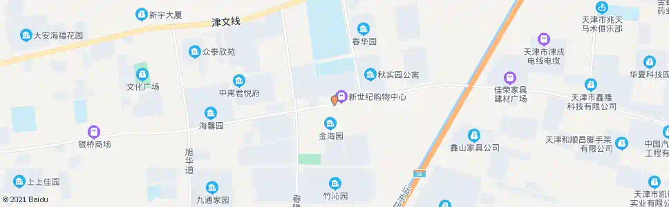 天津金海园北门_公交站地图_天津公交_妙搜公交查询2025