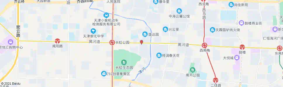 天津黄河道桥_公交站地图_天津公交_妙搜公交查询2025