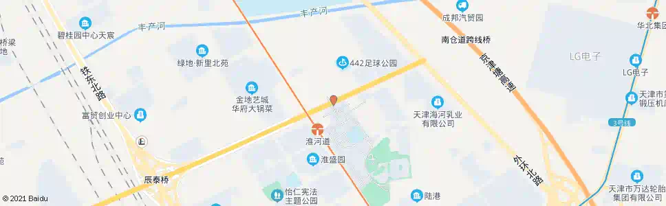 天津汀江西路淮河道_公交站地图_天津公交_妙搜公交查询2025