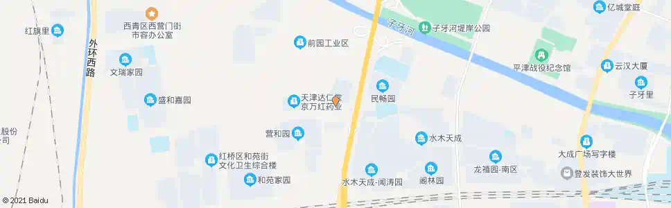 天津大明道营德路_公交站地图_天津公交_妙搜公交查询2025