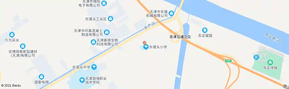 天津东堤头大桥_公交站地图_天津公交_妙搜公交查询2025
