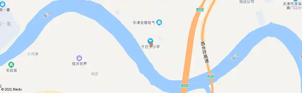 天津于庄子小学_公交站地图_天津公交_妙搜公交查询2025