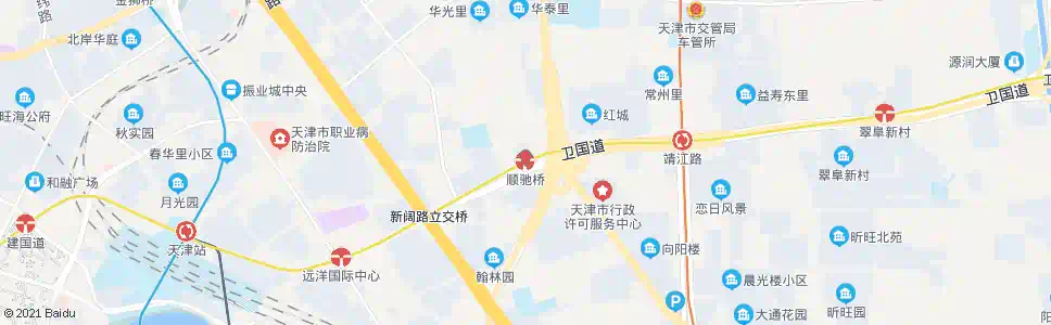 天津顺驰桥地铁站_公交站地图_天津公交_妙搜公交查询2025