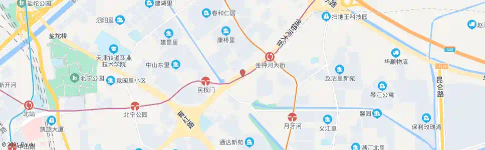 天津桥园里_公交站地图_天津公交_妙搜公交查询2025