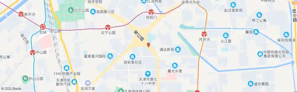 天津民权门桥_公交站地图_天津公交_妙搜公交查询2025