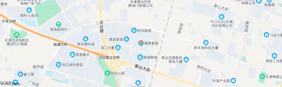 天津晴景家园_公交站地图_天津公交_妙搜公交查询2025