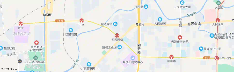 天津芥园西道_公交站地图_天津公交_妙搜公交查询2025