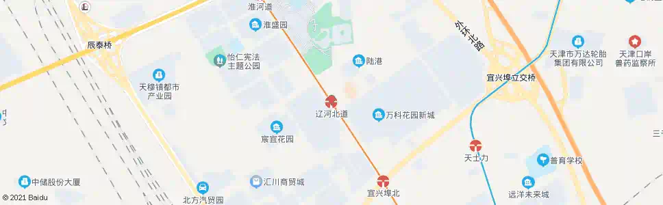 天津辽河北道_公交站地图_天津公交_妙搜公交查询2025