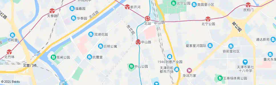 天津中山路站_公交站地图_天津公交_妙搜公交查询2025