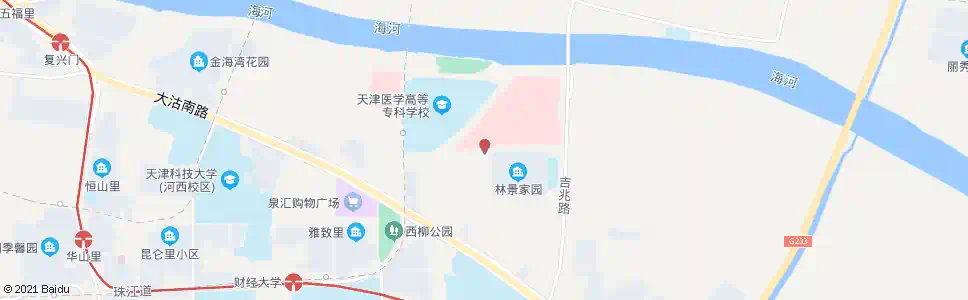 天津胸科医院环湖医院_公交站地图_天津公交_妙搜公交查询2025