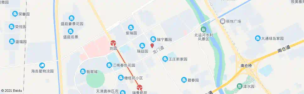 天津瑞益园_公交站地图_天津公交_妙搜公交查询2025