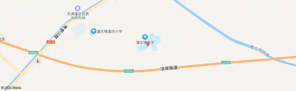 天津潘庄中学_公交站地图_天津公交_妙搜公交查询2025