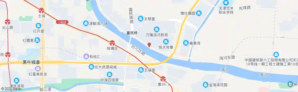 天津富民桥_公交站地图_天津公交_妙搜公交查询2025