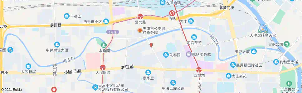 天津井冈山桥_公交站地图_天津公交_妙搜公交查询2025