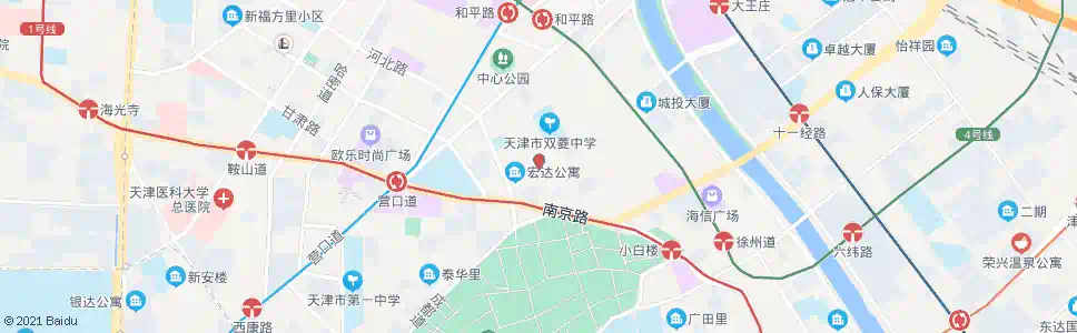 天津烟台道(新华路)_公交站地图_天津公交_妙搜公交查询2025
