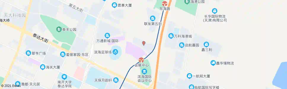 天津万科金域蓝湾_公交站地图_天津公交_妙搜公交查询2025