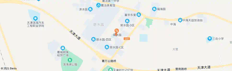 天津荣水园_公交站地图_天津公交_妙搜公交查询2025