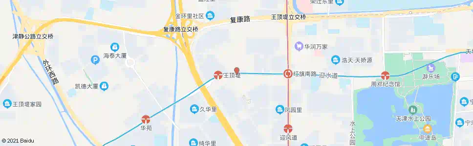 天津迎水北里_公交站地图_天津公交_妙搜公交查询2025