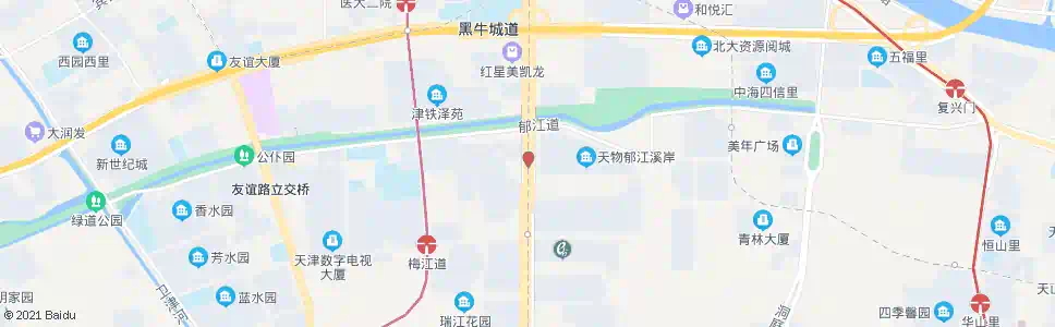 天津郁江南里_公交站地图_天津公交_妙搜公交查询2025