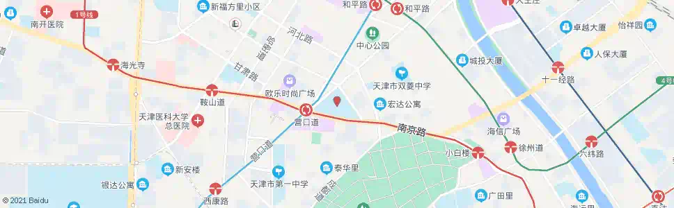 天津南京路山西路口(耀华中学)_公交站地图_天津公交_妙搜公交查询2025