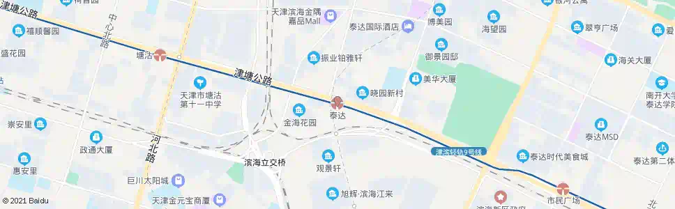 天津泰达站_公交站地图_天津公交_妙搜公交查询2025