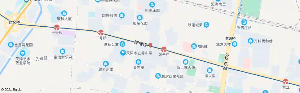 天津詹庄子_公交站地图_天津公交_妙搜公交查询2025