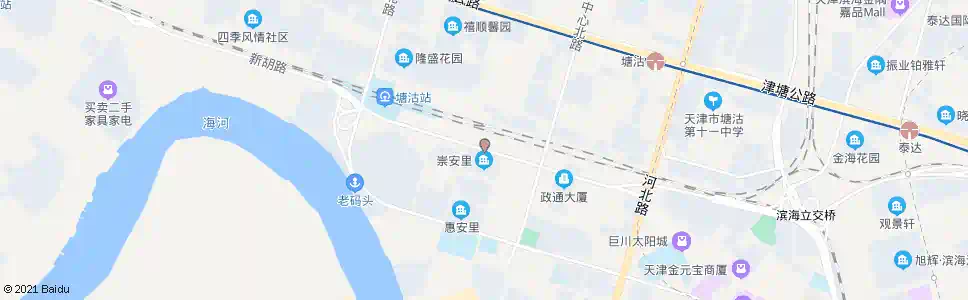 天津崇安里_公交站地图_天津公交_妙搜公交查询2025