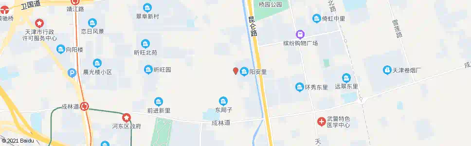 天津阳安里_公交站地图_天津公交_妙搜公交查询2025