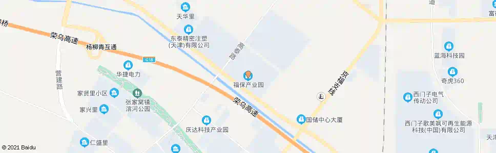 天津福保产业园_公交站地图_天津公交_妙搜公交查询2025