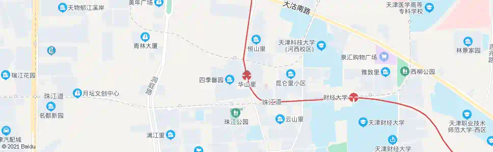 天津华山里地铁站_公交站地图_天津公交_妙搜公交查询2025