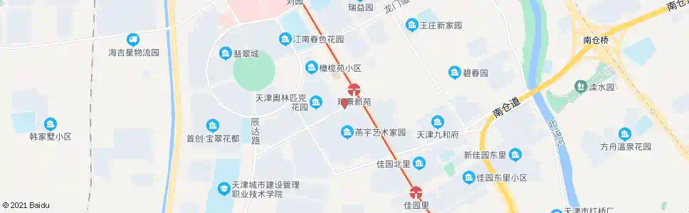 天津艺术家园_公交站地图_天津公交_妙搜公交查询2025
