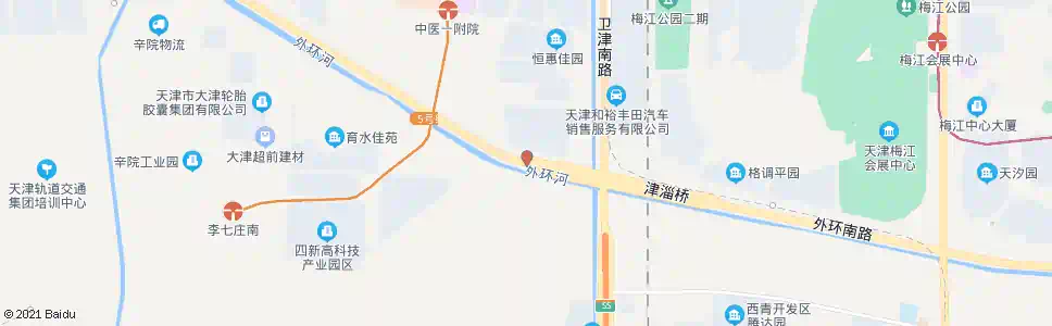 天津外环线九十五中学_公交站地图_天津公交_妙搜公交查询2025