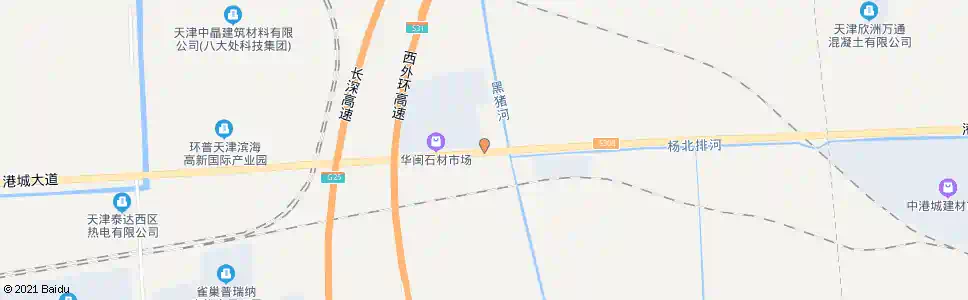 天津华闵石材市场_公交站地图_天津公交_妙搜公交查询2025