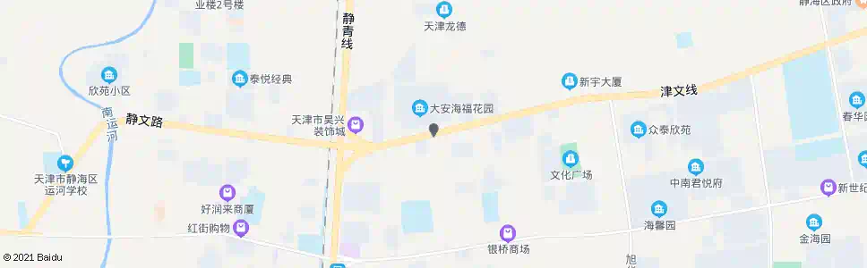 天津大安海福花园_公交站地图_天津公交_妙搜公交查询2025