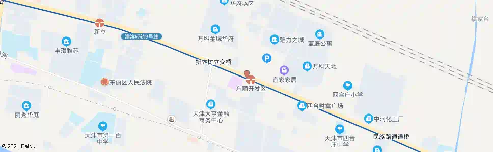 天津东丽新业广场_公交站地图_天津公交_妙搜公交查询2025