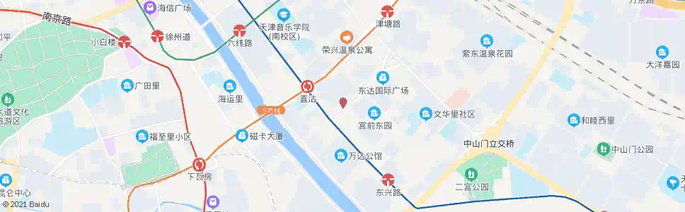 天津大直沽五号路_公交站地图_天津公交_妙搜公交查询2025