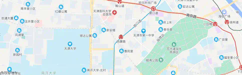 天津西康路地铁站_公交站地图_天津公交_妙搜公交查询2025