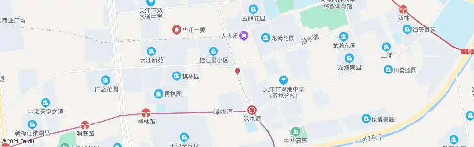 天津微山路浯水道_公交站地图_天津公交_妙搜公交查询2025