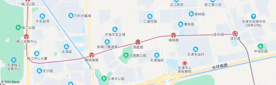 天津东江道洞庭路_公交站地图_天津公交_妙搜公交查询2025