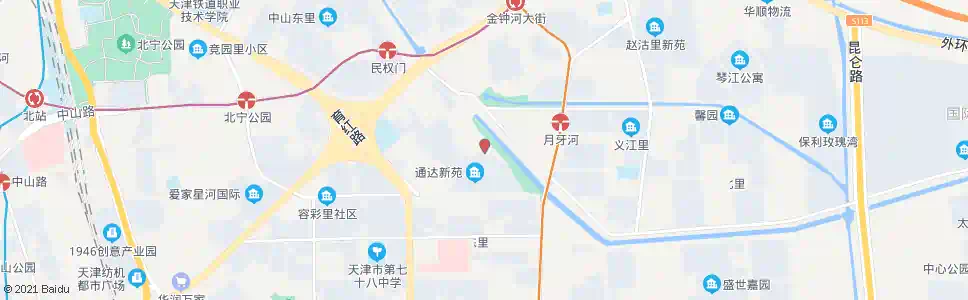 天津中北科技园_公交站地图_天津公交_妙搜公交查询2025